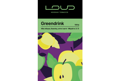 Loud - Greendrink (Мікс Яблука Базиліку Мʼяти і Матчі) 100g