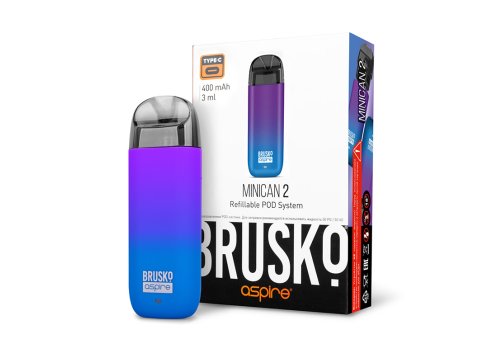 ЭС Brusko Minican2, 400 mAh, Blue-Violet Gradient