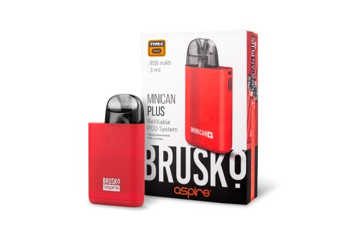 ЭС Brusko MinicanPlus, 850 mAh, Red